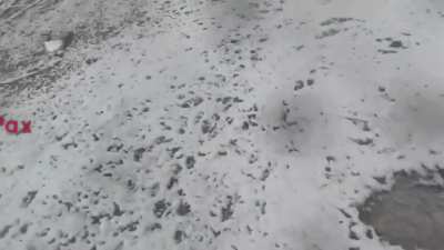 Russian soldier records their own UAZ being hit and destroyed by reportedly a Ukrainian FPV drone (with English subtitles)