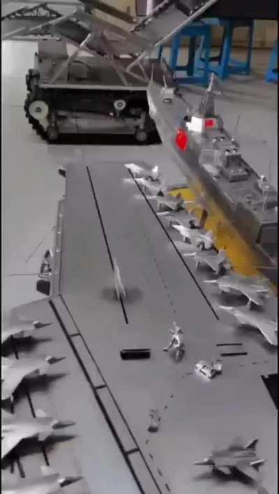Father built an advanced RC navy aircraft carrier ship for his sons