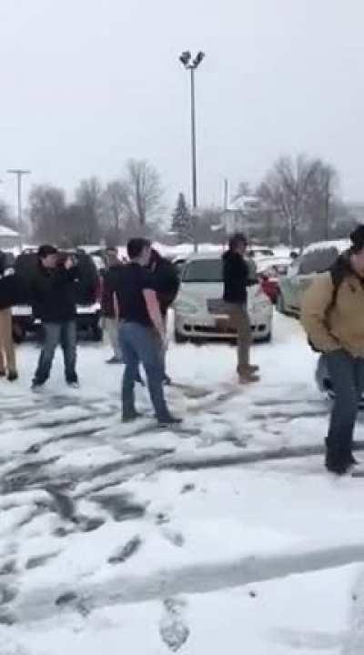 A fight from my high school 2017. It keeps going after the break