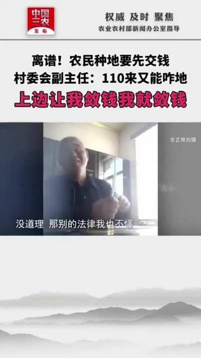 “我不给你法律。上边让我敛钱，我就敛钱。什么法律条文法律”｜基层干部的实态