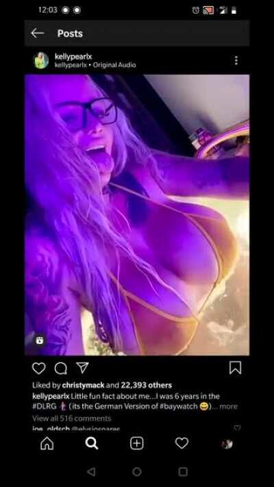 @KellyPearlX 1,600cc saline breast implants floating in a hot tub