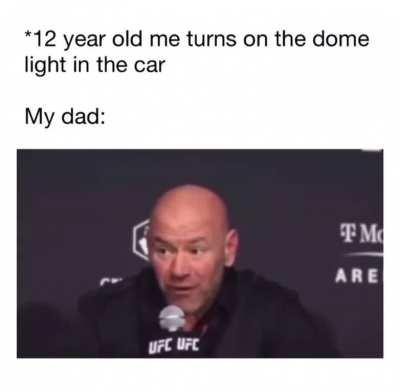 Turning on the car light for one second