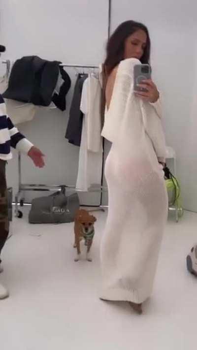 Minka Kelly see through outfit IG stories