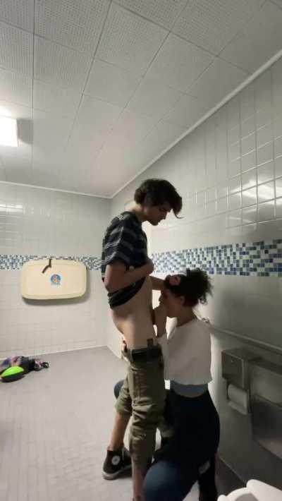 Mom took me into the bathroom and someone totally caught on.. [MF] MILF