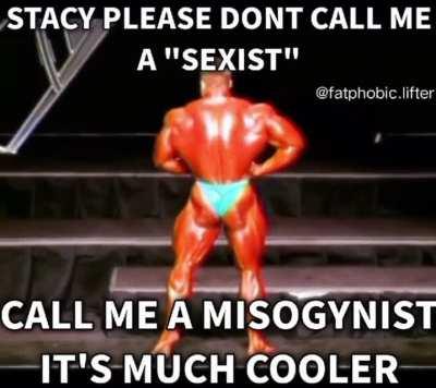 I would never be a sexist