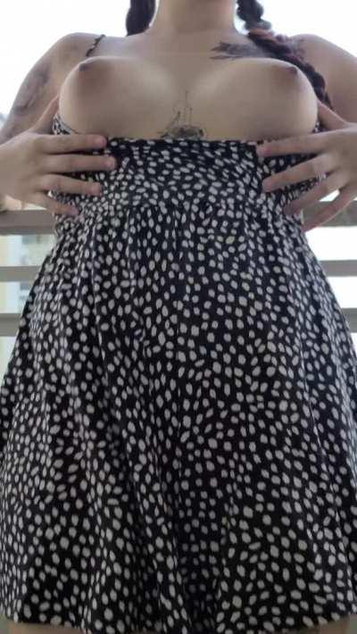 Are you into cute dresses and asian girls with big tits?