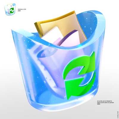 Windows XP trash bin icon 2024 (REMAKE)