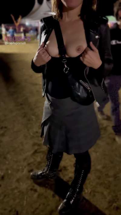 Being sneaky at music festival 