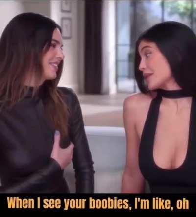 Kendall & Kylie Jenner discussing boobies