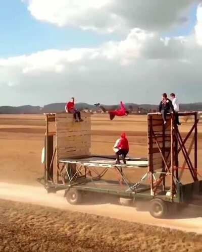 Demonstration Of Constant Velocity With A Moving Trampoline