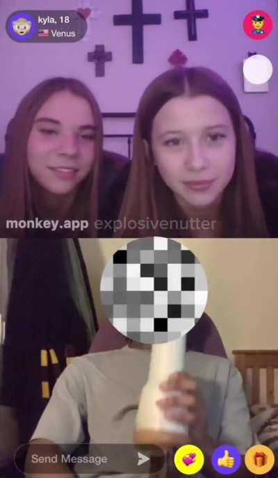 2 white girls watch (Monkey App)