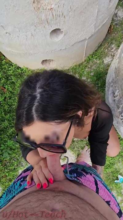 sucking strangers dick beachside is one of this teachers favorite pastimes