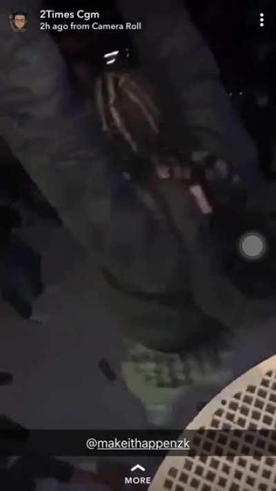 Zk (CGM) drunk and playing around at a party and drops on the floor😂😂🤣