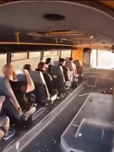 Tomar, what would you do if a guy came flying through the windshield of your bus?