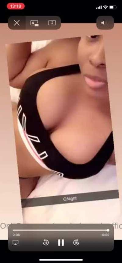 she’s out here posting Instagram and Snapchat stuff