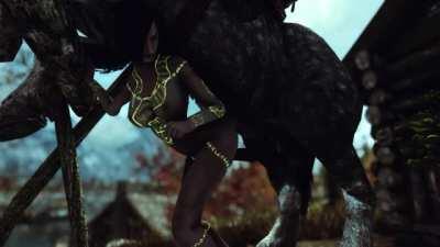 TESV Dunmer Thief Doesn't Try To Steal A Horse