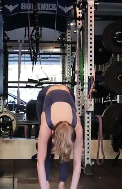 Just can't get enough of her workout videos