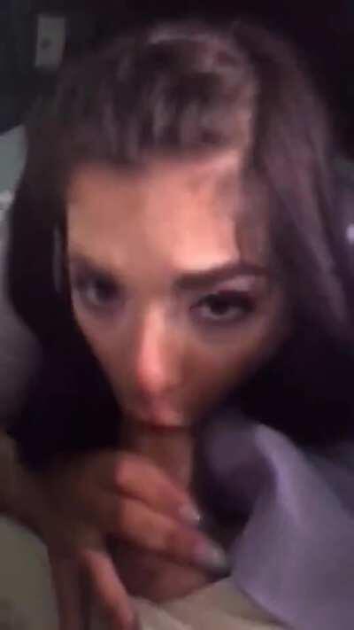 Gina Valentina warming up before a scene