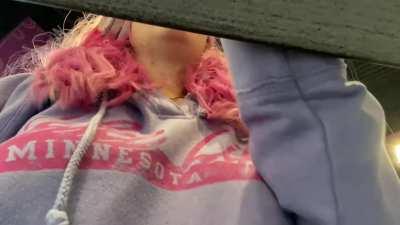 This is me flashing my tits allllll over the gym