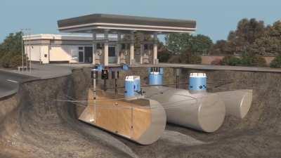 what's under the gas station and how it works