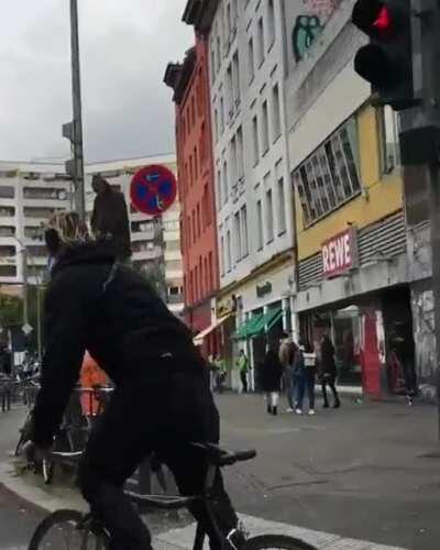 Never mind, just peeing on a pedestal