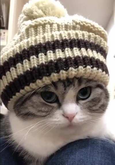 when mom made me wear a hat