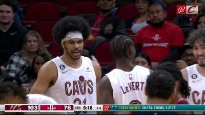 [Highlight] Cedi Osman is called for a defensive 3 second violation and Darius Garland and Jarrett Allen celebrate his accomplishment