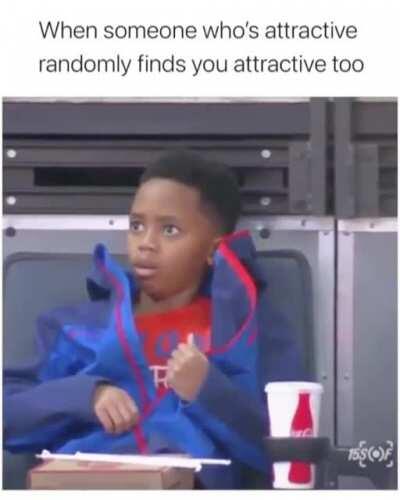 When crush notices me