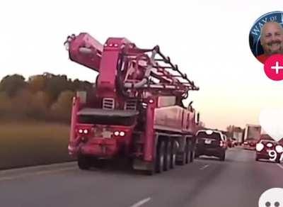 Idiot brake checks 18 wheeler