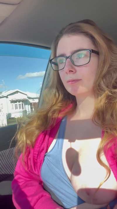 First time trying tits out while driving 