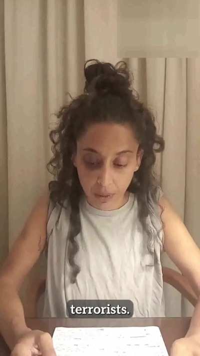 Noa Avishag, a Jewish journalist who was kidnapped from the Sumud Flotilla, tells how the 'Israelis' hung her by shackling her wrists and ankles, beat her, sat on her neck, and threatened prisoners with rape.