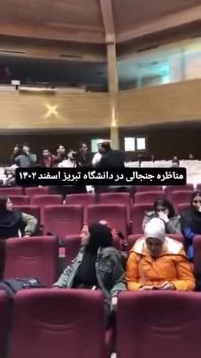 Iran’s President Masoud Pezeshkian gave a speech in Turkic at a university, which drew reactions from the mullahs. However, he didn’t back down, went back on stage, and continued speaking in Turkic. He even responded to one of the mullahs by saying “sit d
