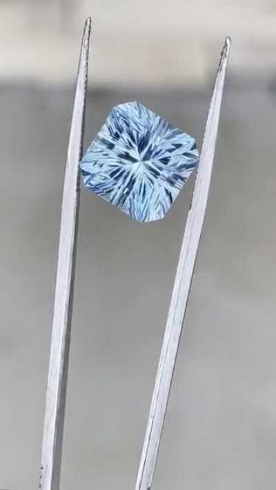 Fantasy cut Electric blue topaz 6.12 cts.