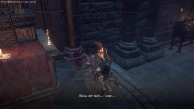 Slave Knight Gael no HUD, no damage taken, no block/roll/heal