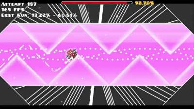 Me beating my Geometry Dash level