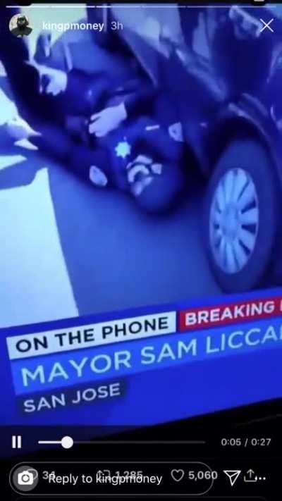 Cop throws rioters phone, then...