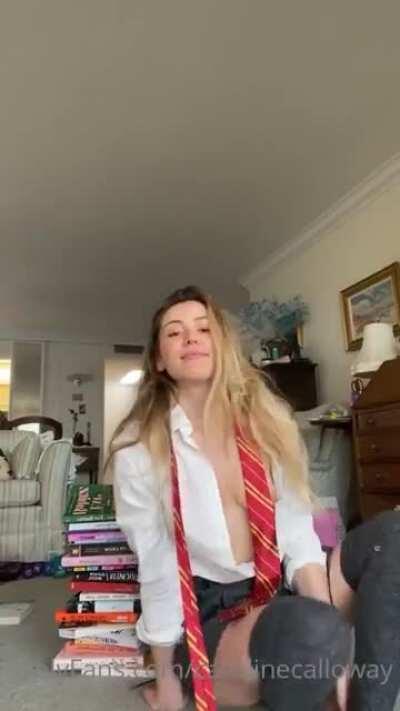 Caroline Calloway slutty Hermione cosplay