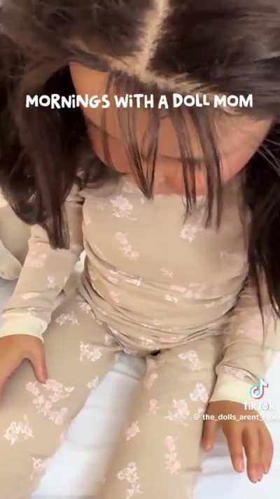 What does she do with the food?