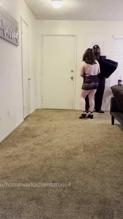 Seducing the Domino's delivery guy while my husband is at work [Sound on, click redgifs link]