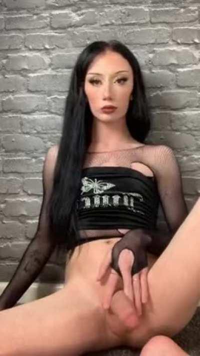 Would you put my girl cock in your mouth and let it grow ? 🤭🤭