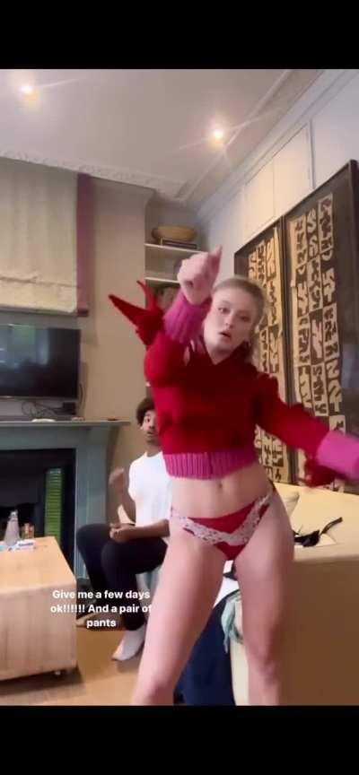 Practicing in panties