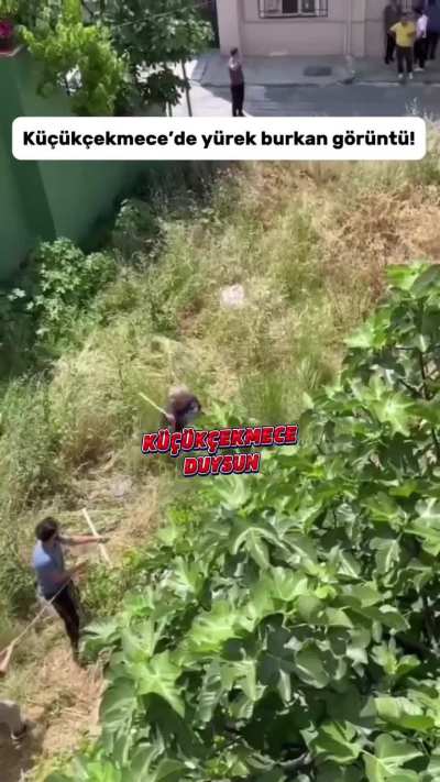 Man Brutally Beats Sacrificial Cattle that got away in Istanbul. The Cattle was killed later.