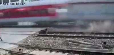 He just missed his train…