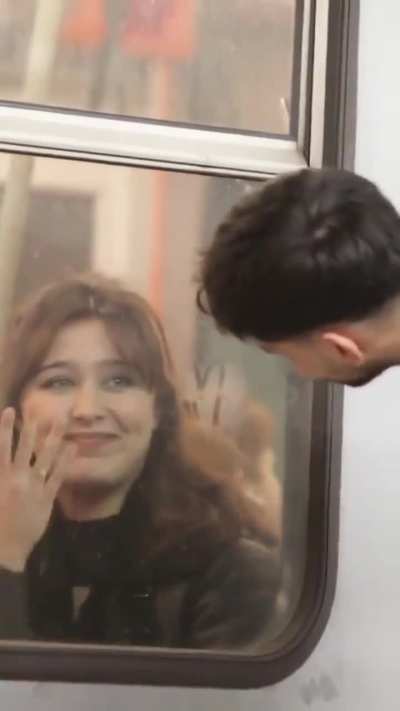 To shoot his shot with the woman on the train