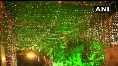 Lightning and decoration in ayodhya on occasion of diwali