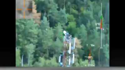 Previously unseen footage of the destruction of the Russian autonomous technical observation post “Grenadier” using the Switchblade 300 by Ukrainian force. 2022
