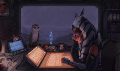 I animated my painting of Lofi Rebels Ahsoka!