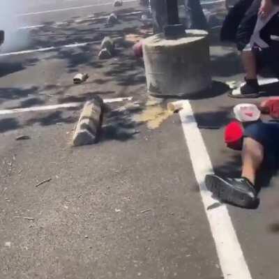 Having some fun in the carpark