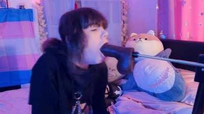 Nine inches in my little throat!