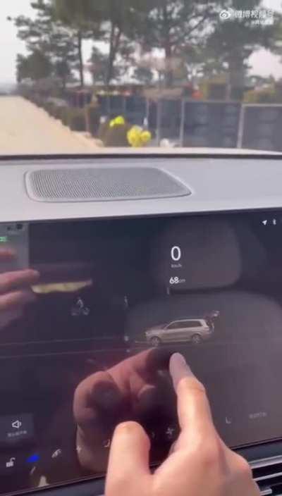 Car radar near a cemetery